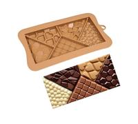 Shaersu Deep Chocolate Bar Mold - Silicone Easy-Release,Break-Apart Cheesecake Pudding Butter Mould,for Brownie, Home, Holiday, Party Favor, Kids Activity