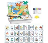 Shaersu Magnetic Dress Up Puzzle, Preschool Learning Puzzle Double-Sided, Boys Girls Toy Face Dress Up Matching Game for Christmas New Year Vacation Home Kindergarten Nursery School