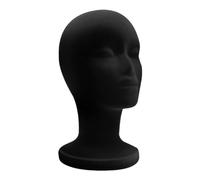 Shaersu Mannequin Head,Foam Black Velvet Male Wigs Display Model | Cosmetology Beauty Display Model for Jewelry Hair Accessories Eyewear Hats Glasses Headphone Hairpieces