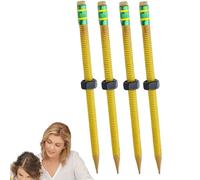 Shaersu Threaded Pencil Fidget, Twist and Write Weighted Wooden Pencils with Twisting Nuts, Fidget Pen with Sliding Nut, ADHD Wood Threaded Fidgets Pencil for Kids, Boost Foucus, Relax Stress