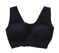 SHAEUDFK Seamless Bras for Women, Comfort Wireless Bra, Breathable Bralette for Sleep Everyday Bra(Black,3XL)