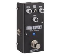 SHAEVLE Distortion Guitar Pedal - Full-Analog Circuit with 3 Distortion Tones, True Bypass, Compact Size for Guitarists IRON REVOLT(Distortion)