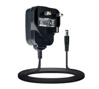 SHAEVLE Guitar Pedal Adapter Power Supply AC/DC 9V 1A Center Negative PSU One Spot Charging Adapter Wall Charger Plug Stompbox and Keyboard, Black 4.92 Feet