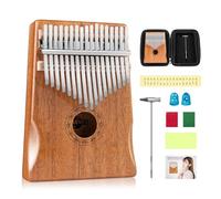 Shaevle Kalimba 17 Keys Thumb Piano, Mbira Finger Piano with Carrying Case, Tune Hammer, Songbook - Musical Instruments Gift for Kids Adult Beginners
