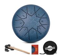 Shaevle Steel Tongue Drum 6 Inches 8 Notes Calm Drums, C Key Rain Drum Portable Handpan Drums, Chakra Percussion Instrument with Mallets, Drum Bag, Music Book