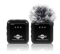 Shaevle Wireless Lavalier Microphone for iPhone/Android/Camera, 160ft Transmission, Long Battery Life, Mini Microphone for Recording Interview, Vlogs, YouTube, Tiktok