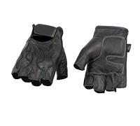 Shaf International Men's Fingerless Gloves (Black, Medium) (with Embroidery Hot Pin)