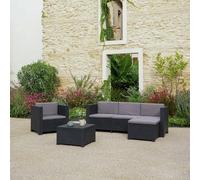 Shaf Manhattan 4 Seater Rattan Effect Garden Sofa Set - Grey
