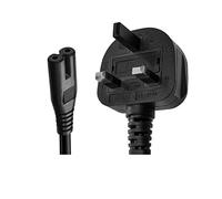 SHAFI® 5M Figure 8 Power Lead - 2-Pin IEC-C7 Universal 3-Pin UK Plug Power Cable - AC Mains Power Cord Compatible PS5 Power Cable UK Xbox Series X Soundbar LG Sony Samsung TV and Speakers - 5 Meter