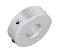 Shaft Clamp 38 mm Split Adjusting Ring with Threaded Screw for Industrial Automation and Conveyor Belt Systems Silver (12 mm)