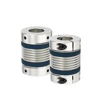 Shaft Coupling LB D55L57/72 Bellows Flexible Motor Coupler Aluminium High Elasticity Universal Joint 3D Printer Cardan(LB-B-D55L72-18X18)