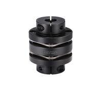 Shaft Couplings Steel Stepped GND Double Disc Steps Clamp Series 45# Flexible Coupler for Step Motor Couples(GNLT-56x64(12-22))