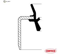 Corteco Wheel Hub Shaft Seal 07015468B NBR for Ford Scorpio I Saloon GGE/BRE/BRF/BRD/REC