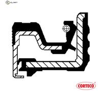 Corteco Shaft Seal Wheel Hub 12020496B Rear for Scania P/G/R/T DC9.13/16/11 8.9L