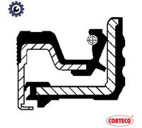 Corteco Shaft Seal Wheel Hub 12020496B Rear for Scania P/G/R/T DC9.13/16/11 8.9L