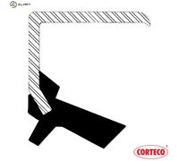 Shaft Seal, wheel hub for HYUNDAI MITSUBISHI CORTECO 19015081B