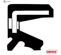 Hub sealing ring NBR (nitrile butadiene rubber) 19016497B CORTECO for HONDA