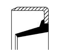 Shaft Seal, wheel hub fits: RENAULT MASTER II Van (FD) 2.5 D/2.8 dTI/1.9 dTI,