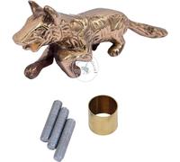 Shaft Wood Walking Cane Fox Head Shaped Solid Brass Handle Cast Brass w/Outside Connector Rod, Brass Handmade Eagle Head Handle, Strong and Comfortable Vintage Best Gift for Men and Women