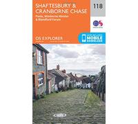 Explorer 118 Shaftesbury & Cranborne Chase Map With Digital Version - Orange, Orange One Size