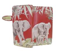 Shag Wear Elephant Jungle Large Wallet for Women 7", Red, L, Modern