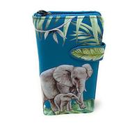 Shag Wear Elephant Jungle Large Wallet for Women 7", Teal, L, Modern