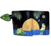 Shag Wear Frog Sunset Large Women's Wallet, Black, M, Modern