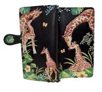 Shag Wear Giraffe Tower Large Wallet Black, 7"
