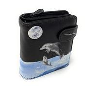 Shag Wear Mystic Dolphin Medium Wallet for Women Black 4.5", Black, M, Modern