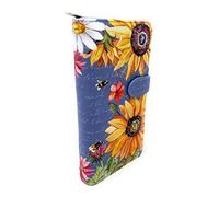 Shag Wear Sunflower Large Wallet for Women Slate Grey, Slate Grey, Modern