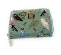 Shag Wear Wild Bird Owl Change Purse for Women Teal, Modern