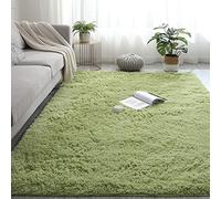 Shaggy 50x200cm Area Rugs Anti Slip Home Decor Soft Fluffy Rug Yoga Carpet Water Absorbent for Room Decor Kitchen Children Rooms Rugs, ArmyGreen