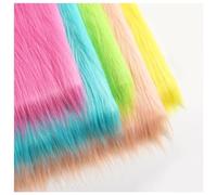 Shaggy Craft Fur DIY Fabric, 12cm Long Pile Faux Fur Fabric Long-haired Shaggy Fur Fabric Squares, for Fancy Dresses, Cosplay, Photo Prop, Backdrop, Rugs, Costumes, Home Decor, 50x50cm (Color : Water