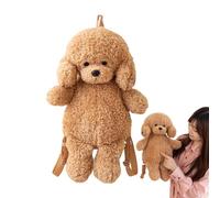 Shaggy Creature Pack - Adorable Canine Form Pouch, Hairy Hound Slung Handbag, Soft Padded Doll Knapsack, Mini Velvet Transporting Trunk, Whimsical Cushy Pet Tote | Lovely Vacation Gear for Childre