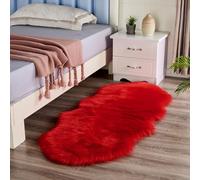 Shaggy Deep-Pile Rug, Non-Slip Washable Fluffy Rugs Area Runner Rugs Modern Decorative Rug for Bedroom, Living Room,red,180 * 70cm