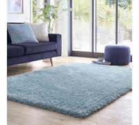 Origins Chicago Duck Egg Shaggy Rug 160 x 230cm - Green - Origins Rugs - Wilko
