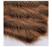 Shaggy Faux Fur Fabric 68 Colors Soft Plush12cm Long Pile Fake Fur Materials Craft Fabric, for Christmas Ornaments, Fursuit, Cosplay, Costume, Gnome Beards, Craft Supply, 50x180cm (Color : Dark Brown