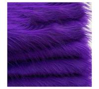 Shaggy Faux Fur Fabric 68 Colors Soft Plush12cm Long Pile Fake Fur Materials Craft Fabric, for Christmas Ornaments, Fursuit, Cosplay, Costume, Gnome Beards, Craft Supply, 50x180cm (Color : Purple 4)