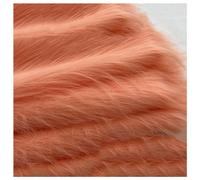 Shaggy Faux Fur Fabric 68 Colors Soft Plush12cm Long Pile Fake Fur Materials Craft Fabric, for Christmas Ornaments, Fursuit, Cosplay, Costume, Gnome Beards, Craft Supply, 50x180cm (Color : Orange 1)