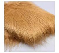 Shaggy Faux Fur Fabric 68 Colors Soft Plush12cm Long Pile Fake Fur Materials Craft Fabric, for Christmas Ornaments, Fursuit, Cosplay, Costume, Gnome Beards, Craft Supply, 50x180cm (Color : Camel-Colo
