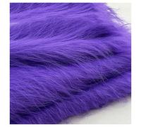 Shaggy Faux Fur Fabric 68 Colors Soft Plush12cm Long Pile Fake Fur Materials Craft Fabric, for Christmas Ornaments, Fursuit, Cosplay, Costume, Gnome Beards, Craft Supply, 50x180cm (Color : Purple 6)
