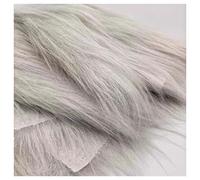 Shaggy Faux Fur Fabric 68 Colors Soft Plush12cm Long Pile Fake Fur Materials Craft Fabric, for Christmas Ornaments, Fursuit, Cosplay, Costume, Gnome Beards, Craft Supply, 50x180cm (Color : Grey 1)