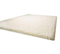 Shaggy High Pile Rug Funny Luxury Living Room Bedroom White Size: 160 x 230 cm