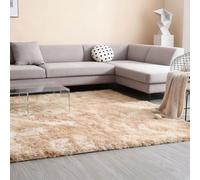 Shaggy Living Room Rug 370 x 400 cm Modern, Shaggy Anti-Skid Fluffy Shag Lounge, Mat Beside Rugs for Bedroom Living Room, Khaki