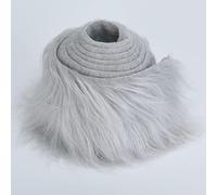 Shaggy Plush Faux Fur Fabric Precut Strips Fluffy Fuzzy Craft Fur for Gnomes Beard Hair Cosplay Costume Dwarf Decoration (Gray, 2x60 inch)