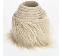 Shaggy Plush Faux Fur Fabric Precut Strips Fluffy Fuzzy Craft Fur for Gnomes Beard Hair Cosplay Costume Dwarf Decoration (Beige, 2x60 inch)