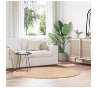 Shaggy Rug 160x160 cm Beige High Pile Polyester Square Soft Plush Area Mat Cozy