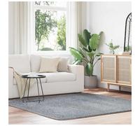 Shaggy Rug 200x200 cm Light Grey High Pile Polyester Non-Slip Square Extra Soft