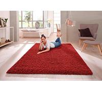 SHAGGY RUG 30MM / 3cm Modern Rugs Living Room Extra Large Small Medium Rectangular Size Soft Touch Thick Pile Living Room Area Rugs Non Shedding (Red, 200cm x 290cm (6.6ft x 9.5ft))
