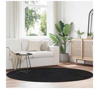 Shaggy Rug Black 200 x 200 cm High Pile Polyester Square Non-Slip FluffyLux Soft
